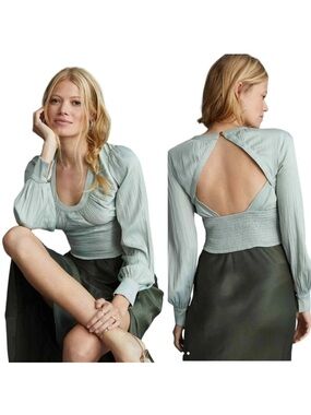 LIKE NEW Anthropologie Blouson Long Sleeve Blouse